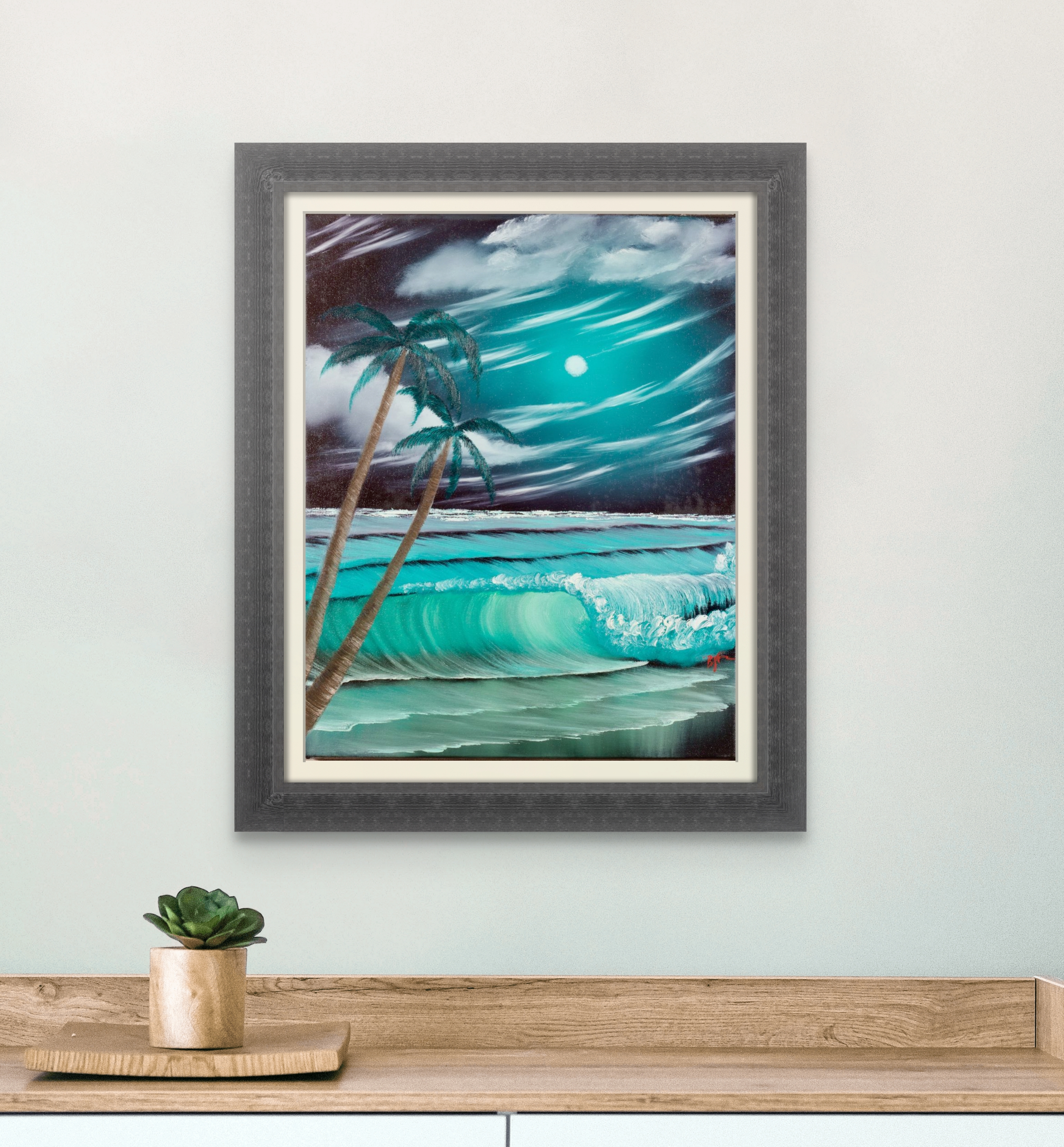 Night Palms Seascape